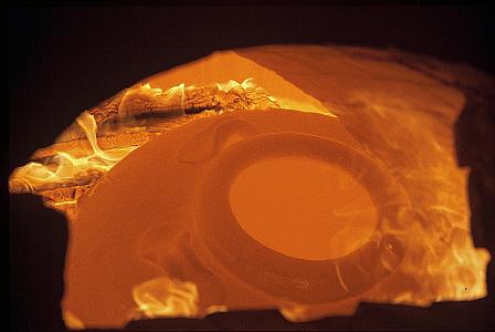 Robert Barron's jar in the kiln